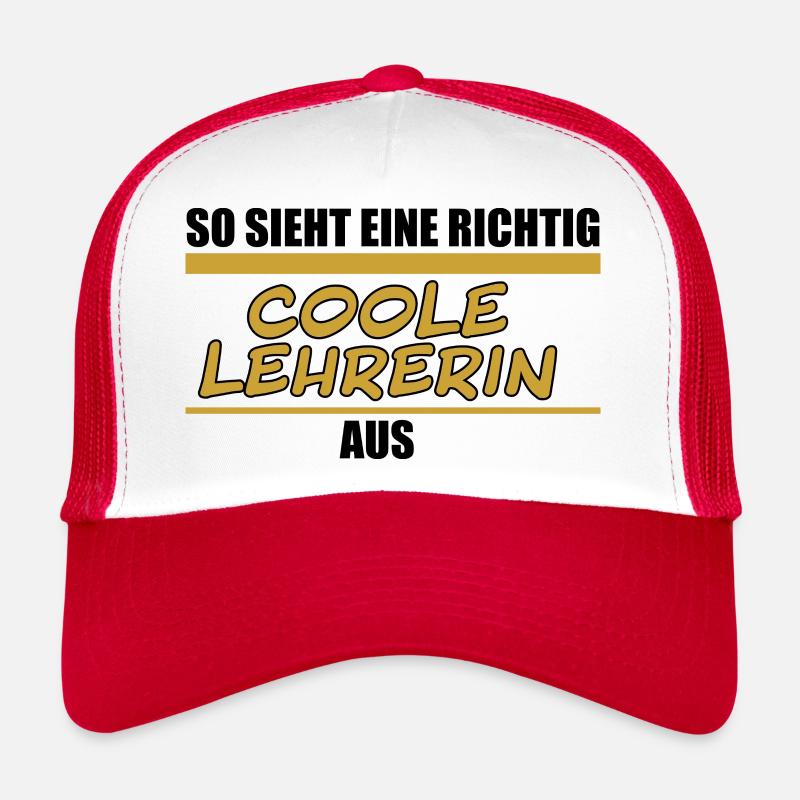 so sieht eine richtig coole Lehrerin aus black Trucker Cap