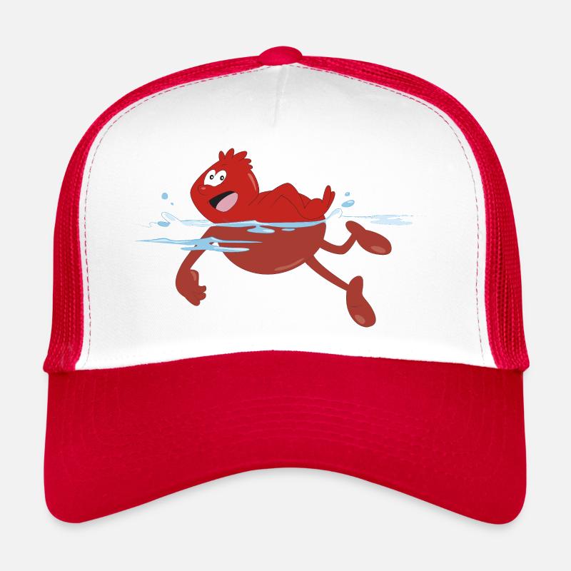 Hello Maestro Globule rouge flottant Hemo - Casquette trucker - blanc/rouge