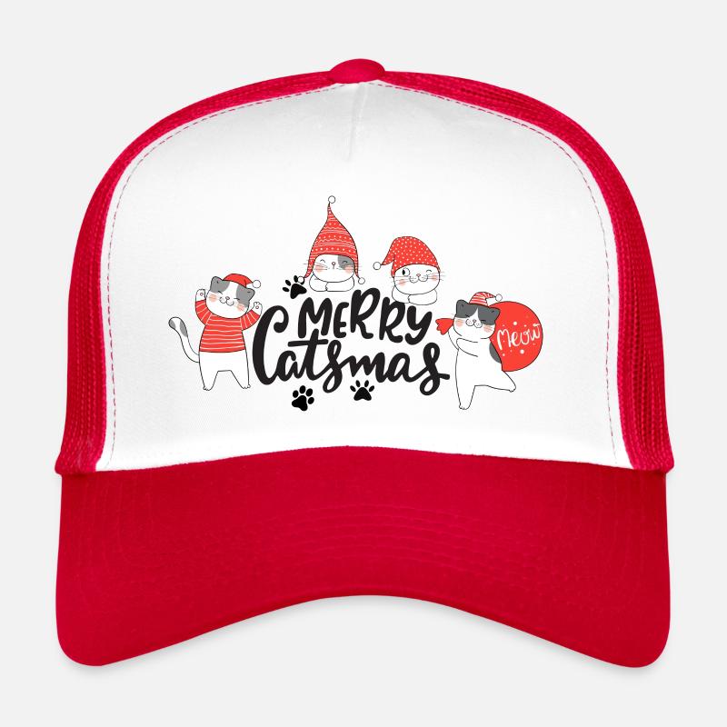 Drôles de chats de Noël Casquette trucker 