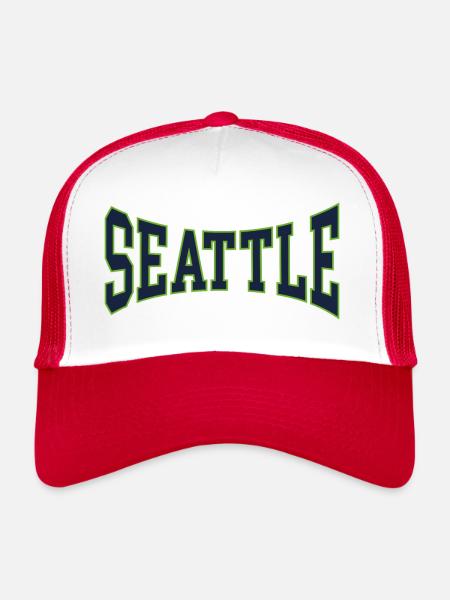 Seattle - Trucker Cap - white/red - Front