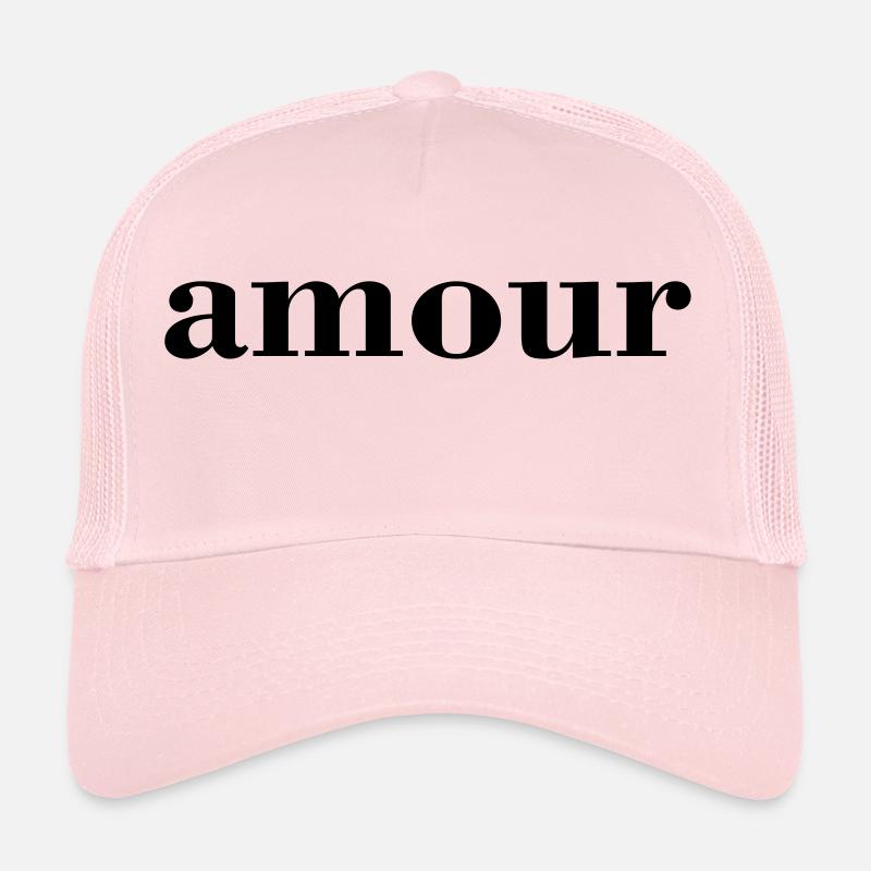 amour - Casquette trucker  - rose pâle