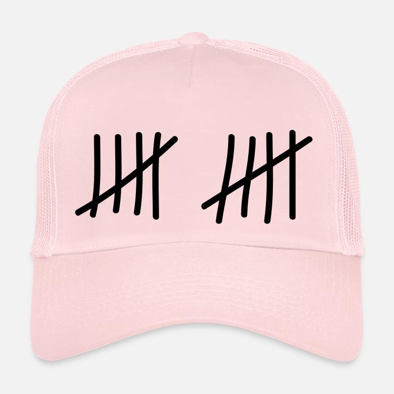 tage_zaehlen_10 - Trucker Cap - Hellrosa