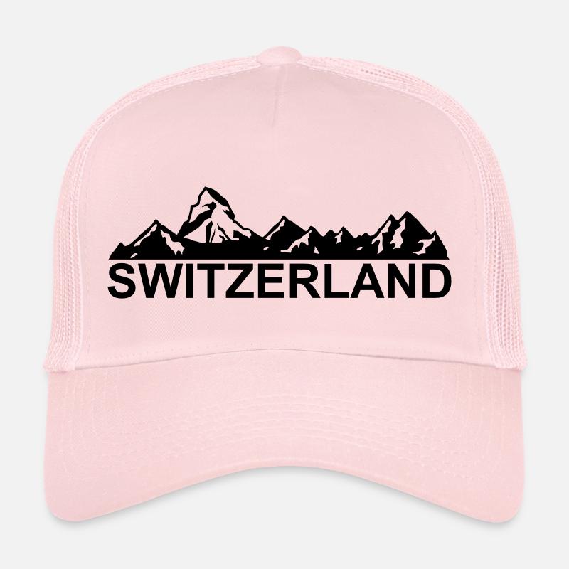 switzerland - schweiz - suisse - svizzera - Trucker Cap - Hellrosa