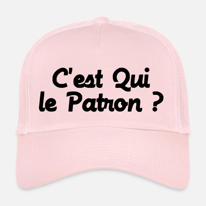 c'est QUI le Patron ? - Casquette trucker  - rose pâle