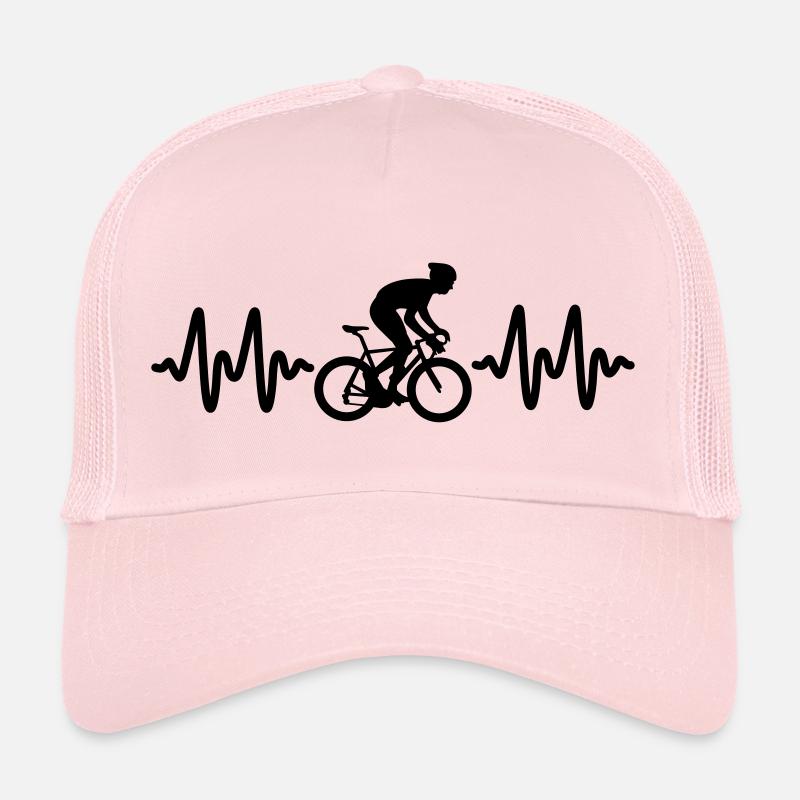 cyclisme - Casquette trucker  - rose pâle