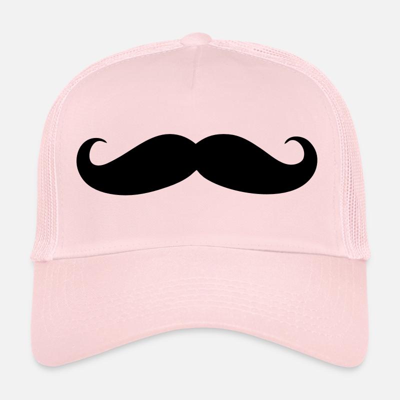 Mustache - Casquette trucker  - rose pâle