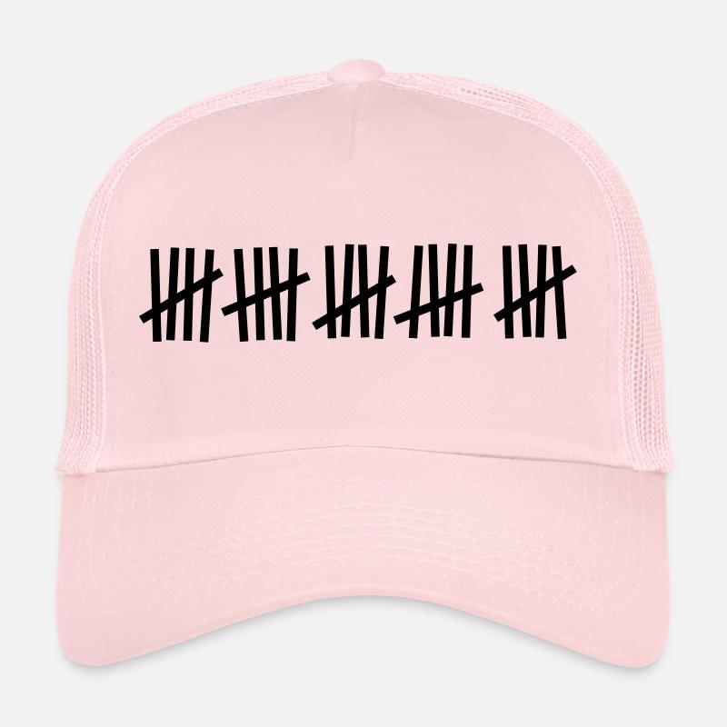 Tally 25 strokes - Trucker Cap - pale pink
