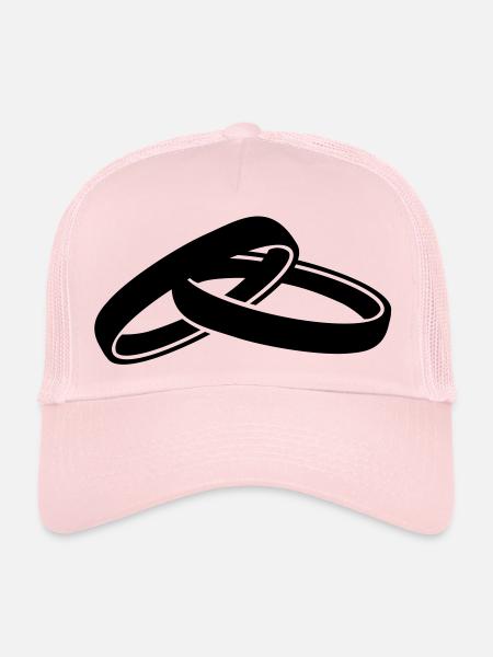 ringe__f1 - Trucker Cap - Hellrosa - Vorne