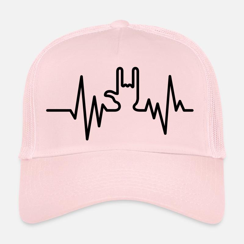 rock - Casquette trucker  - rose pâle