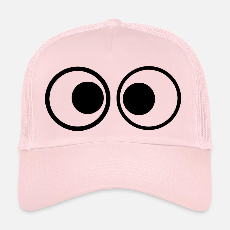 Yeux 1 - Casquette trucker  - rose pâle