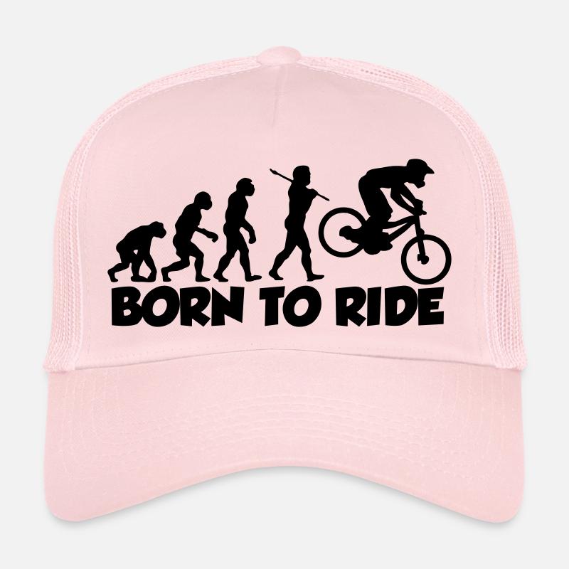 mtb evolution downhill born to ride - Trucker Cap - Hellrosa