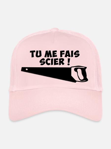 tu_me_fais_scier - Trucker Cap - pale pink - Front