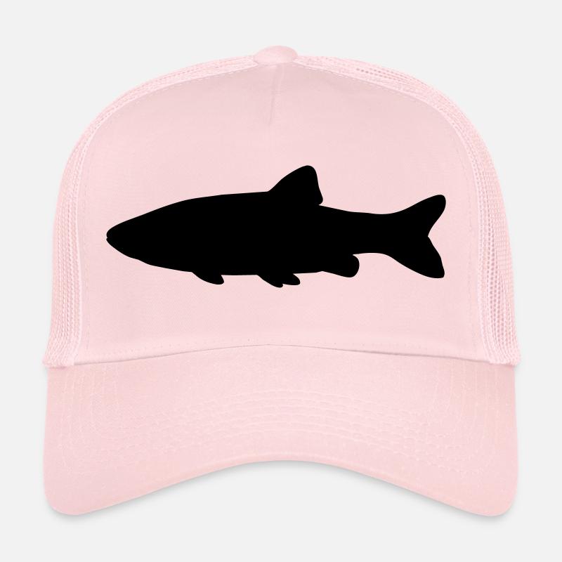 Fisch-Silhouette Döbel - Trucker Cap - Hellrosa