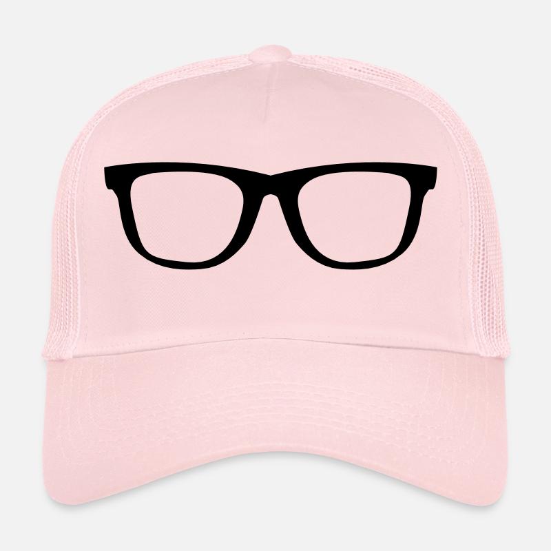 lunettes - Casquette trucker  - rose pâle