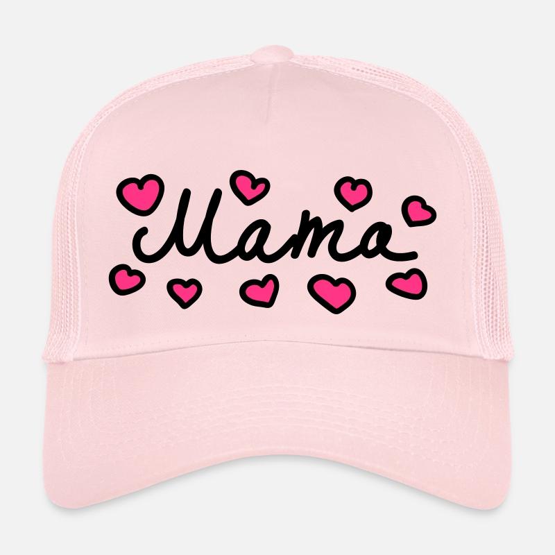 Mama - Herz - 2 - Trucker Cap - Hellrosa