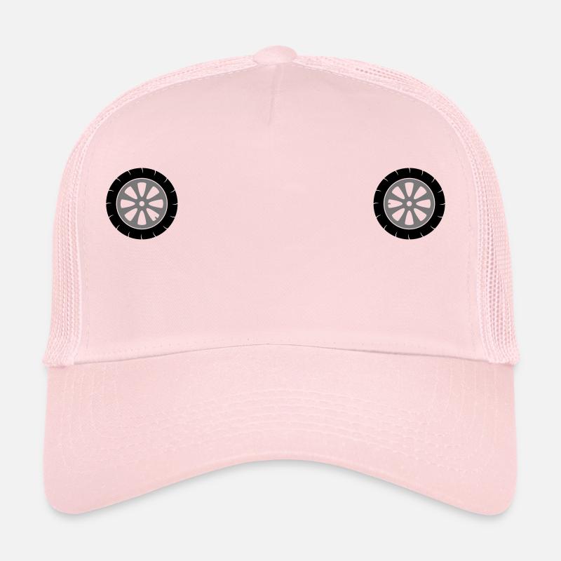 4 wheel two wheel tire driving driver license car mec Trucker Cap