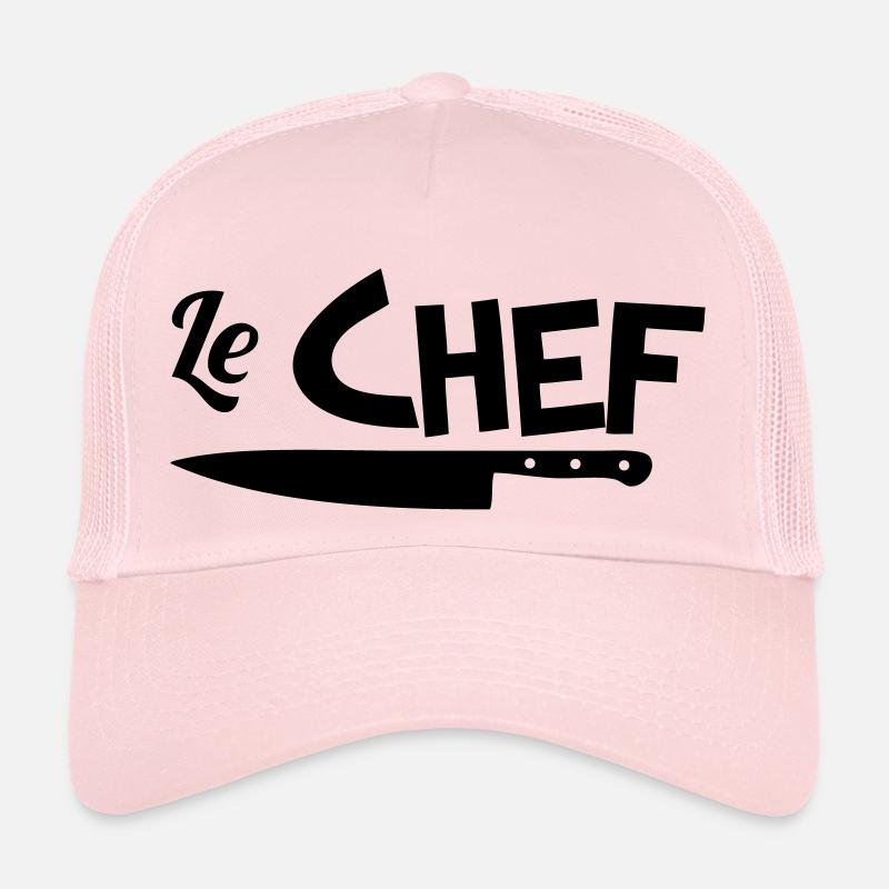 Le chef - Casquette trucker - rose pâle