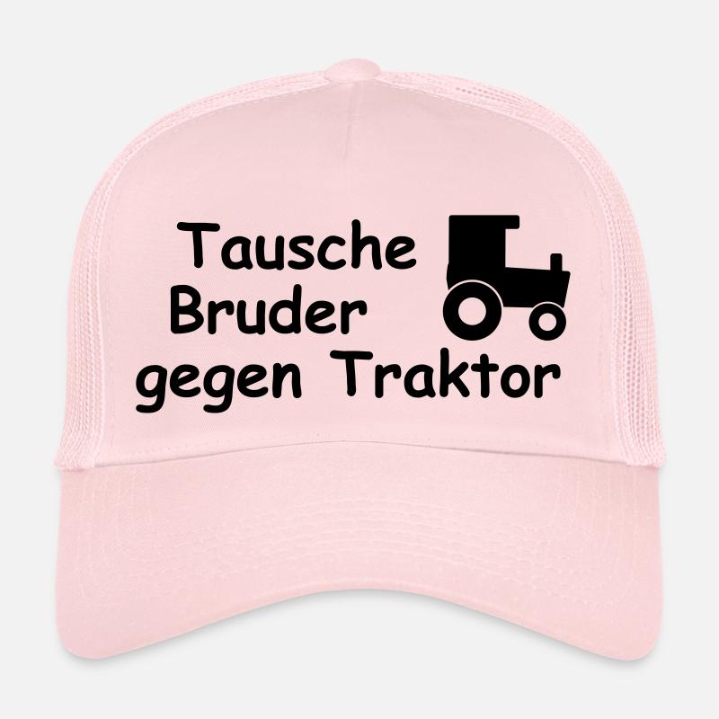 tausche bruder gegen traktor - Trucker Cap - Hellrosa