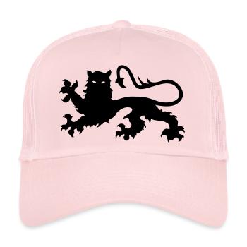 Lion normand león leopardo Löwe leão leone - Casquette trucker  - rose pâle - Devant