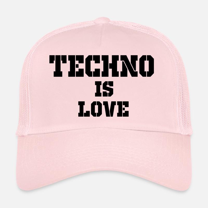 la techno c'est l'amour Casquette trucker 