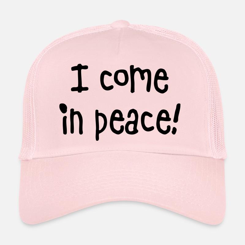 i come in peace - Casquette trucker  - rose pâle