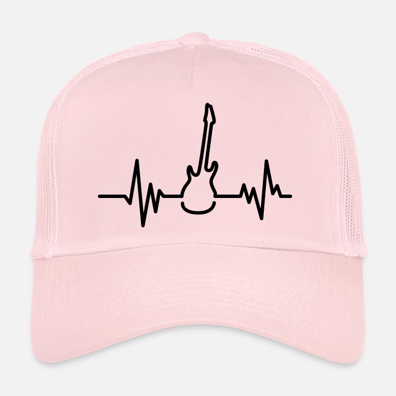 guitar - Trucker Cap - pale pink