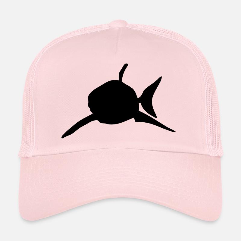 shark shark silhouette shadow Shadow2 - Trucker Cap - pale pink