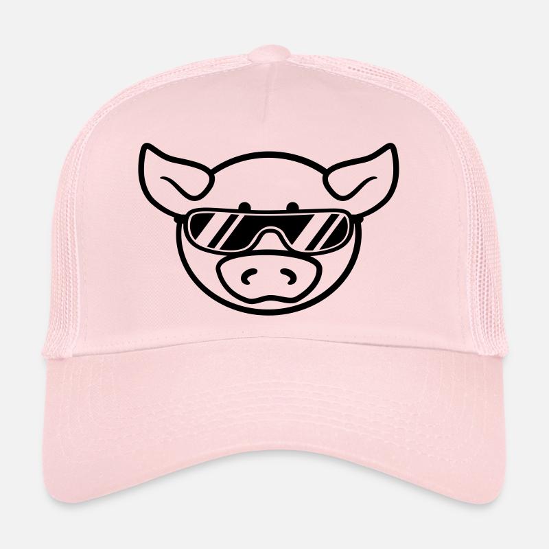Lunettes de soleil cool parti cochon Casquette trucker 