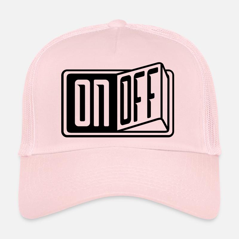 schalter on off taste button einschalten ausschalt Trucker Cap