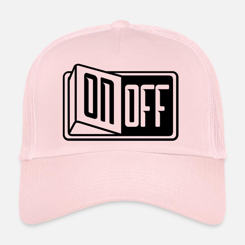 ausschalten off on schalter taste button einschalt Trucker Cap