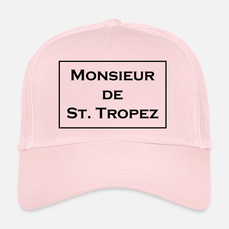 Monsieur de St.Tropez Spruch Geschenk Idee - Trucker Cap - Hellrosa