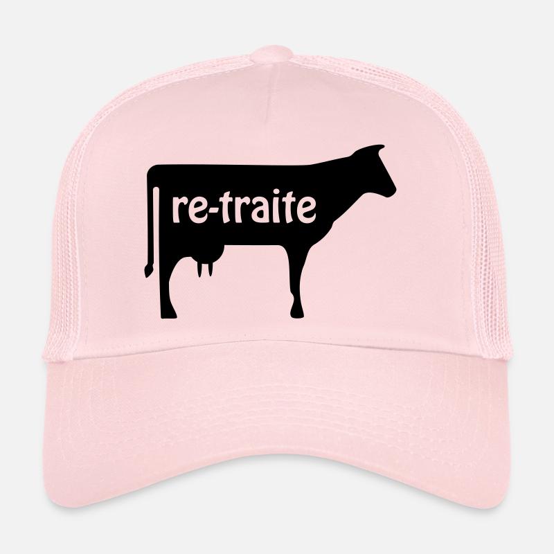 re-traite - Casquette trucker  - rose pâle