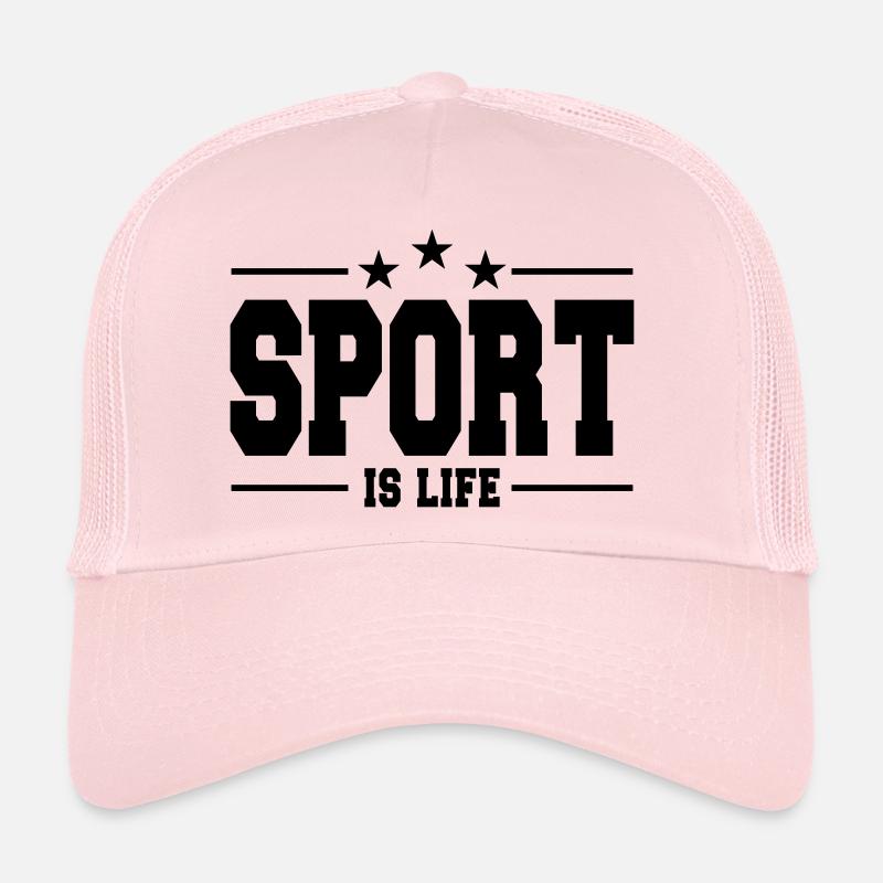 sport is life 1 - Trucker Cap - pale pink