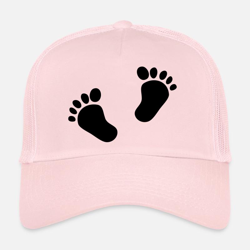 Deux pieds de bébé 2 pieds de bébé empreintes enfant mignon Casquette trucker 