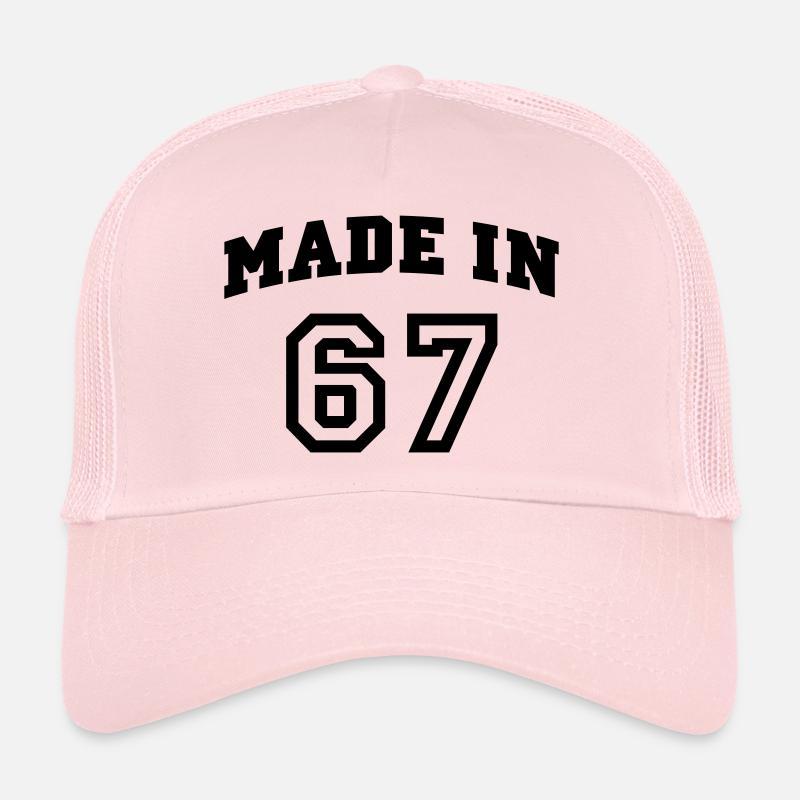 mp_madein67a - Casquette trucker  - rose pâle