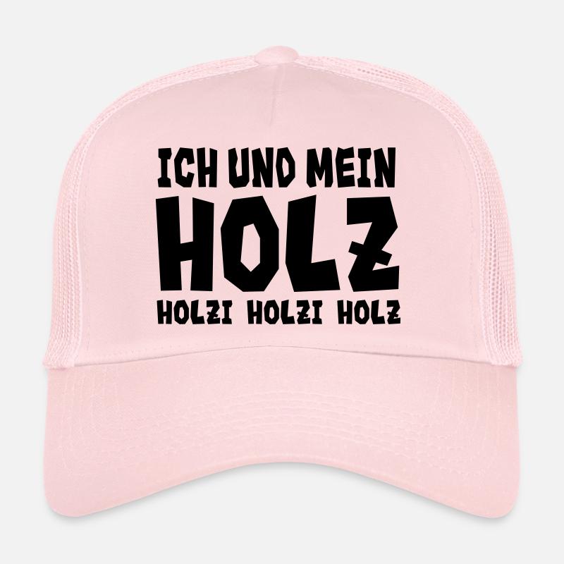 Ich und mein - Holz - Trucker Cap - Hellrosa