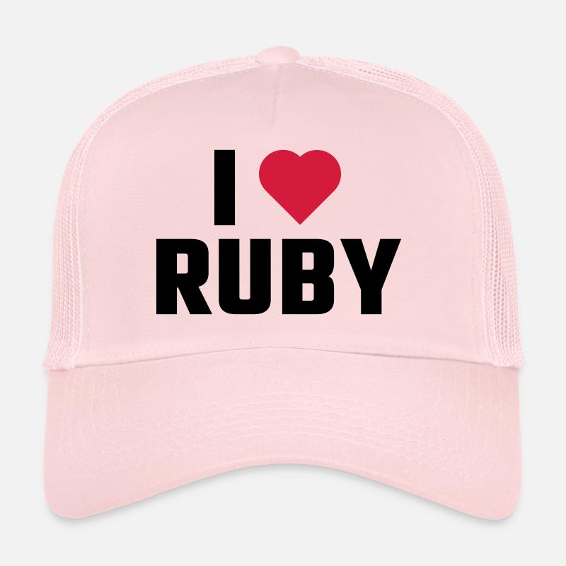 I Love RUBY Trucker Cap