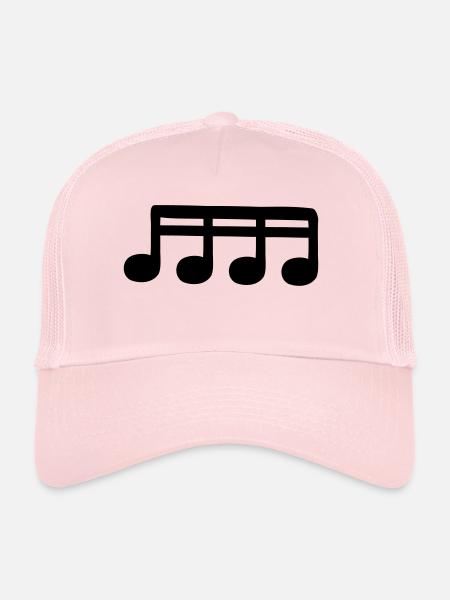 sixteenths - Trucker Cap - pale pink - Front