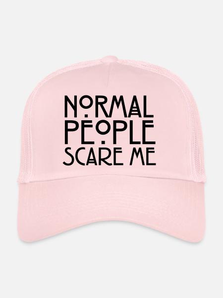 Normal People Scare Me - Casquette trucker  - rose pâle - Devant