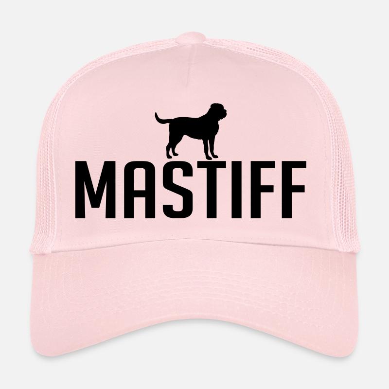 MASTIFF dog - Trucker Cap - pale pink
