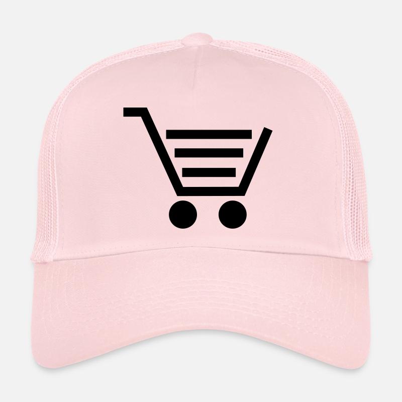 Shopping Cart stroller - Trucker Cap - pale pink