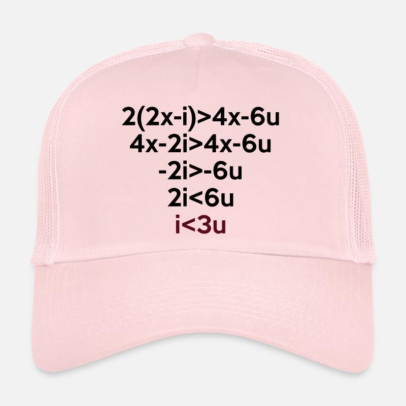 I love you (Formule de math) Casquette trucker 