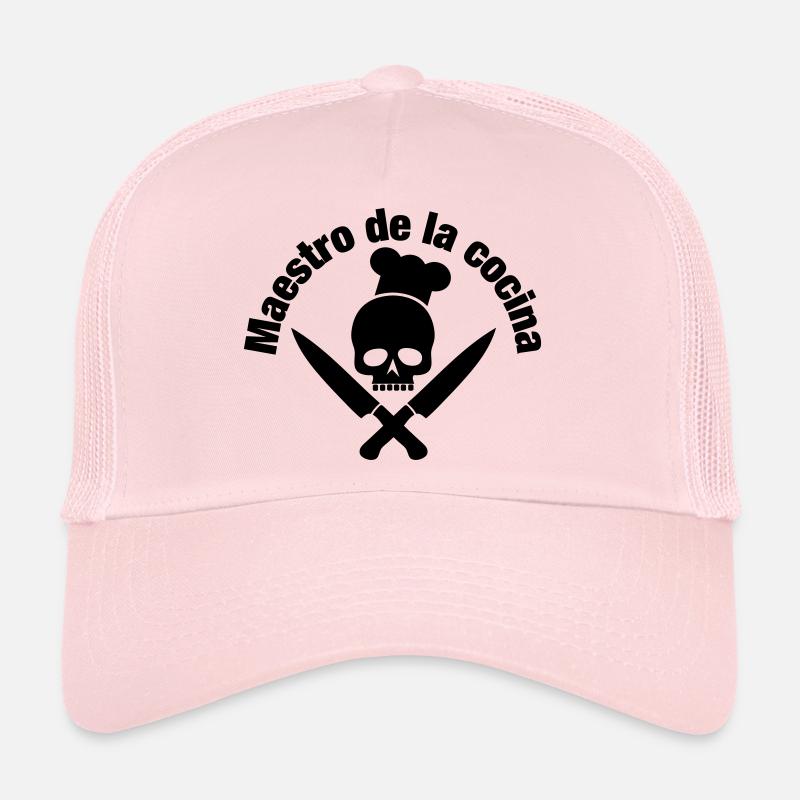 maestro de la cocina / skull / cook - Trucker Cap - Hellrosa