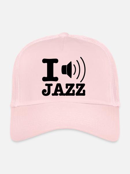 I love jazz / I music jazz - Casquette trucker  - rose pâle - Devant