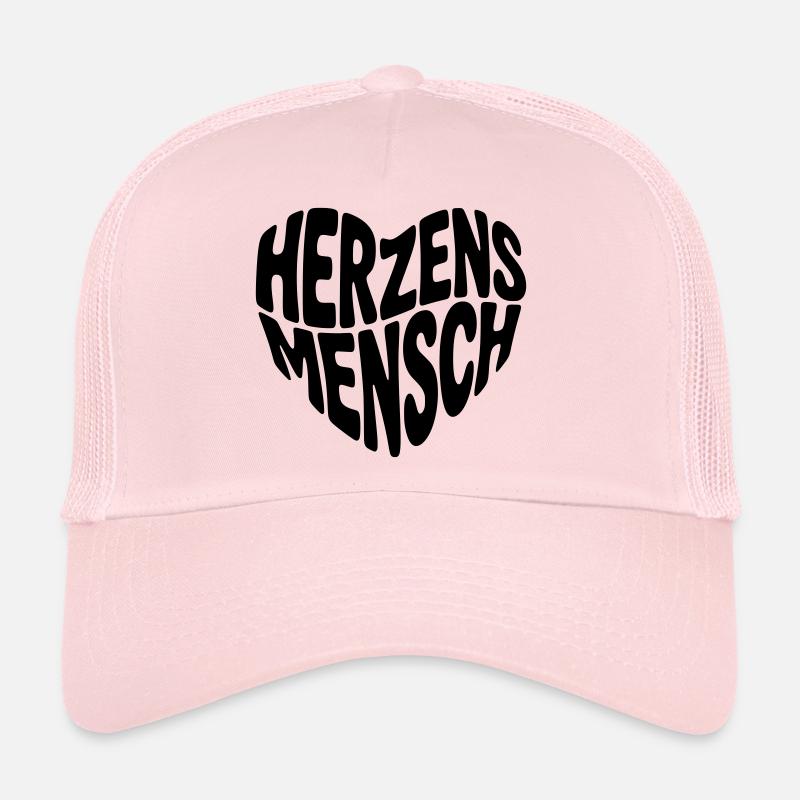 Herzensmensch Herzform - Trucker Cap - Hellrosa