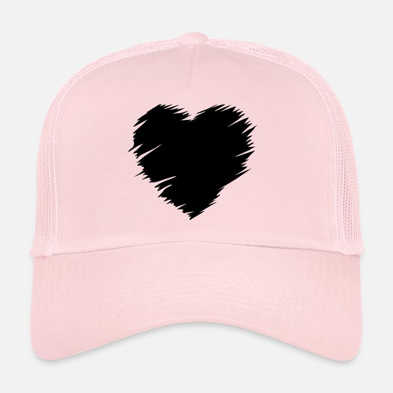 Heart - Heart - Trucker Cap - pale pink