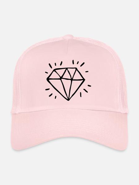 diamond - Trucker Cap - pale pink - Front