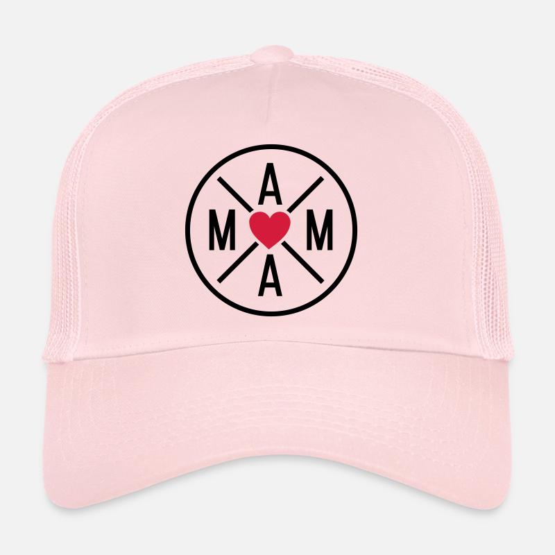 Mama Kreis mit Kreuz / Farbwechsel - Trucker Cap - Hellrosa