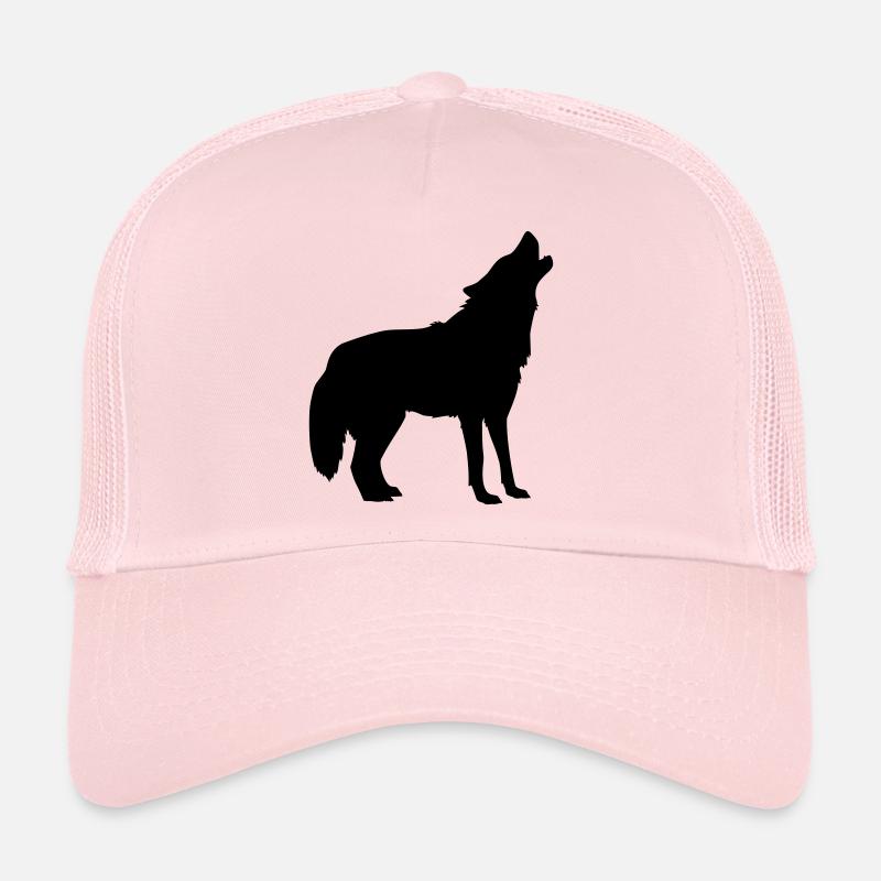 wolf animal - Trucker Cap - pale pink