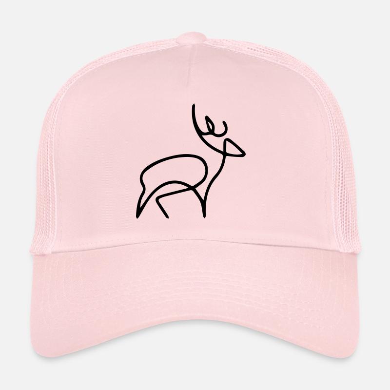 oneline deer - Trucker Cap - pale pink